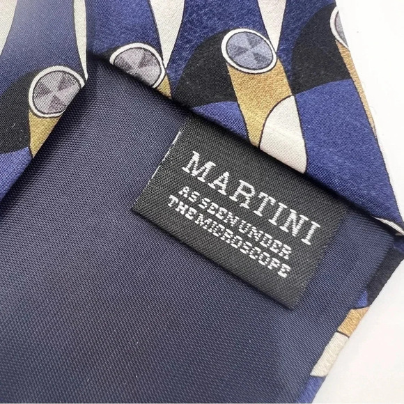 Cocktail Collection Martini Neck Tie 100% Silk USA Length 57” Width 3 3/4” - Picture 4 of 5
